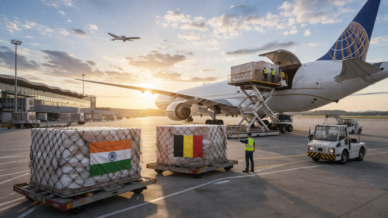 How the India–Belgium Air Route Connects Asian Production with European Markets